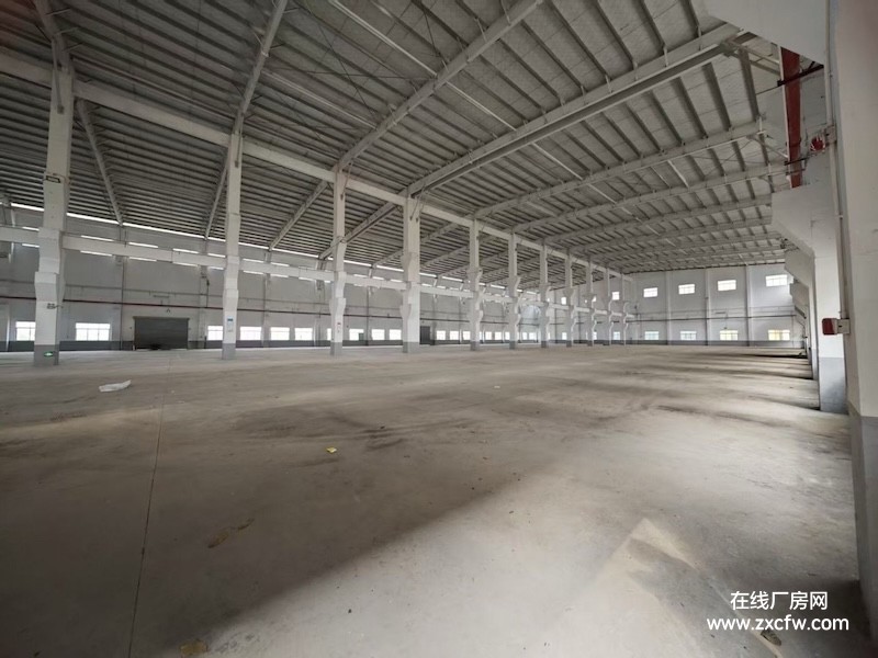 广东广州厂房出租-广州南沙15米高120米长原房东红本独院厂房出租三层牛角位